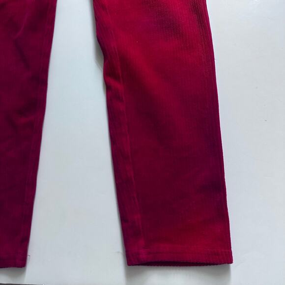 Hanna Andersson Red Ribbed Velour Leggings - Size 8 / 130 - Picture 3 of 6